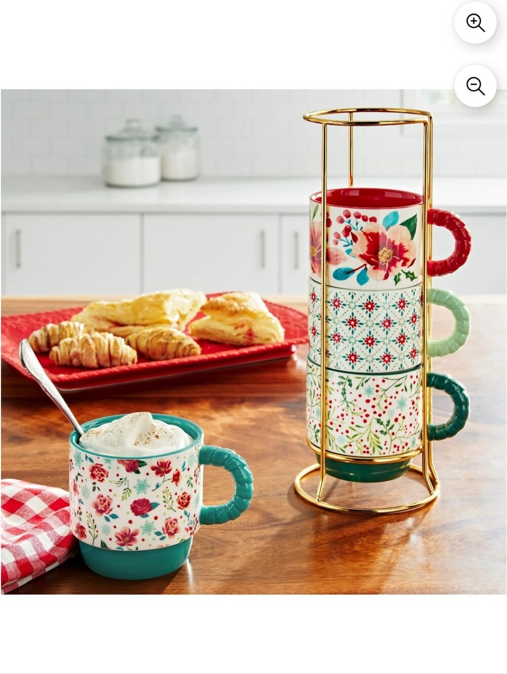 New The Pioneer Woman Merry Meadows Mugs 4 Piece Set